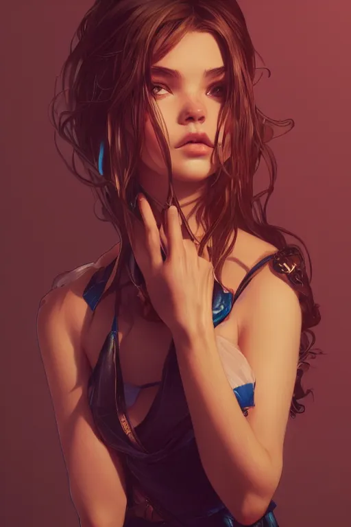 Prompt: portrait of barbara palvin, ambient lighting, 4 k, ilya kuvshinov, rossdraws, alphonse mucha, jung gi kim, artstation