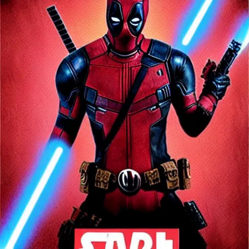 Image similar to deadpool in star wars