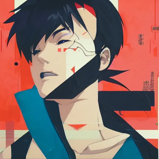 Image similar to Makoto from Street fighter 4 profile picture by Sachin Teng, asymmetrical, Organic Painting , Matte Painting, Powerful, geometric shapes, hard edges, graffiti, street art:2 by Sachin Teng:4