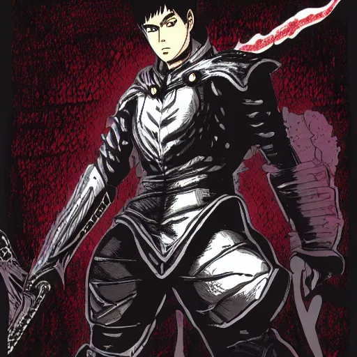 Image similar to guts from berserk in the style of chris chan, high detail