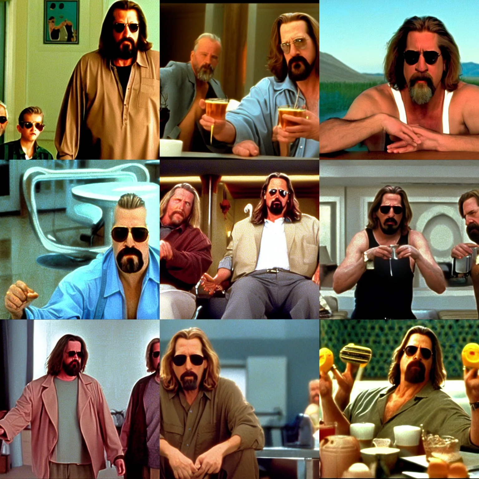 Prompt: a film still from the big lebowski ( 1 9 9 8 )