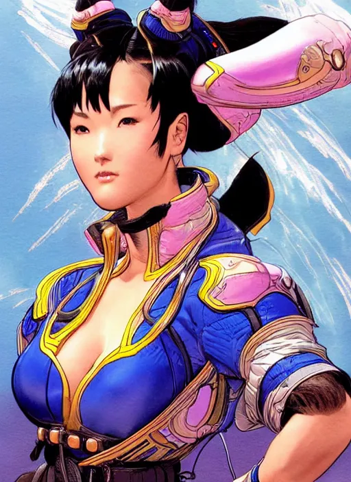 Prompt: apex legends chun li. concept art by james gurney and mœbius.