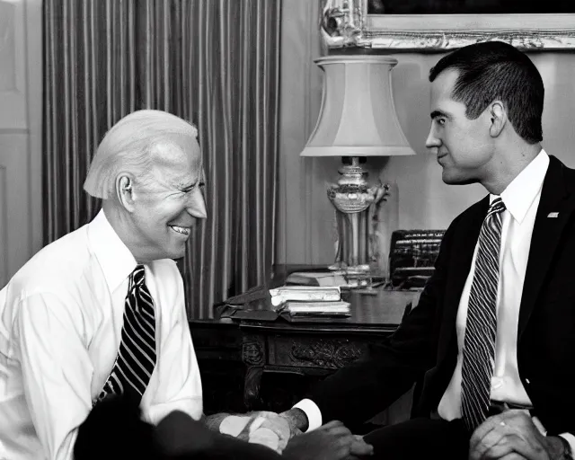 Image similar to president joe biden face to face with president joe biden, nikon 3 5 mm, photograph