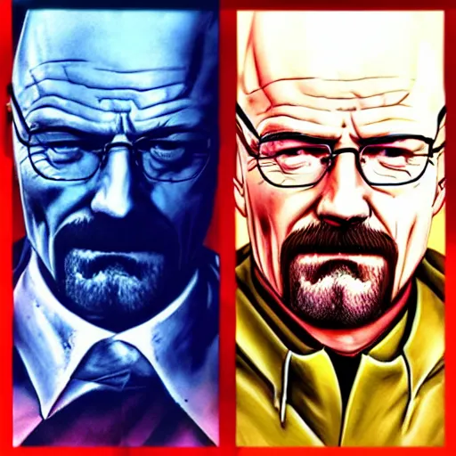 Prompt: walter white in the style of devil may cry 5