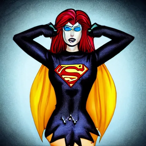 Image similar to Goth Superwoman