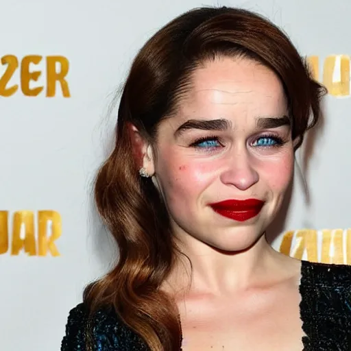 Prompt: emilia clarke mixed with a candy bar, clark bar, candy packaging, disturbing, coherent.,