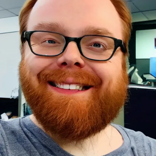 Image similar to jesse cox smiling selfie