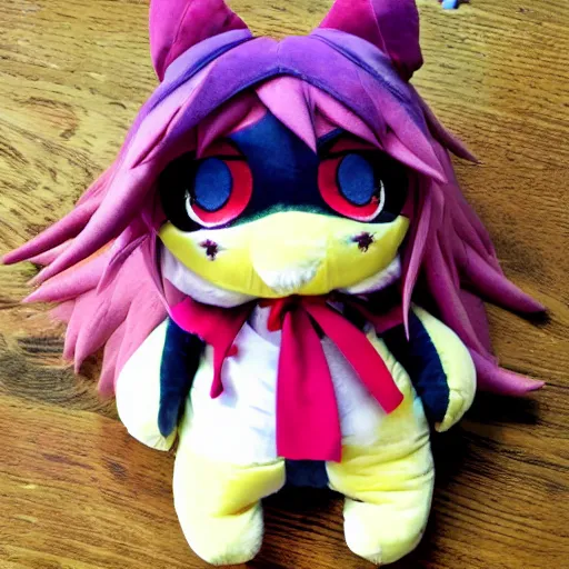 Prompt: cute fumo plush of the party rogue who steals rare items