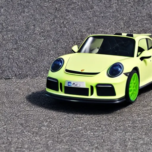 Image similar to a porsche 9 1 1 gt 3 as a fluffy children toy