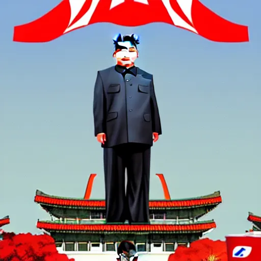 Prompt: if democratical was north korea, photo of kim jong un