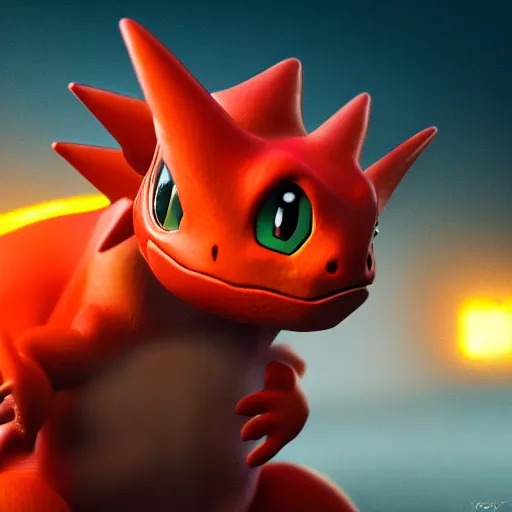 Prompt: photography of a realistic charmeleon animal, ultra detailed, 8 k, cinematic lighting, natural background, trending on artstation, pokemon