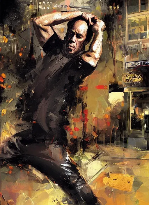 Prompt: jon taffer immersed in sludge!!!, painting by phil hale, fransico goya,'action lines '!!!, graphic style, visible brushstrokes, motion blur, blurry, visible paint texture, crisp hd image