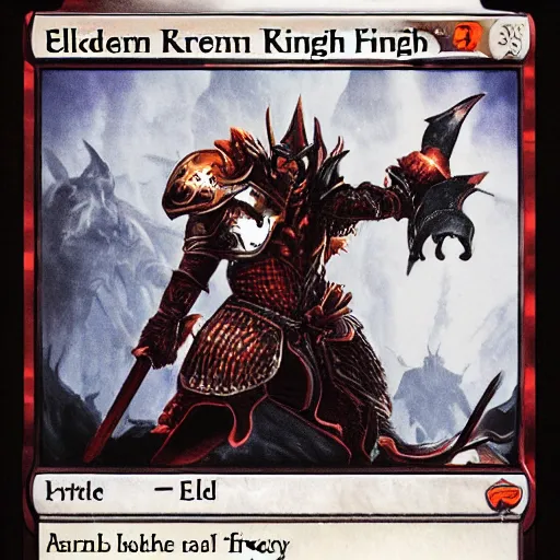 Prompt: Elden Ring knight with the Flame of Frenzy