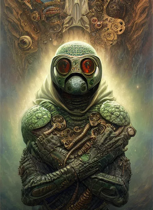 Image similar to spaceship mf doom reptile eyes, cosmic lsd poster art, intricate, elegant, highly detailed, centered, digital painting, artstation, concept art, smooth, sharp focus, illustration, artgerm, tomasz alen kopera, peter mohrbacher, donato giancola, joseph christian leyendecker, wlop, frank frazetta