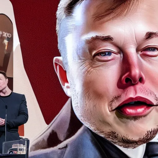 Image similar to elon musk as an elongated muskrat