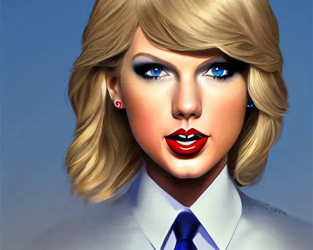 Image similar to portrait of taylor swift cosplay as joe biden, artgerm, extremely detailed, 8 k resolution