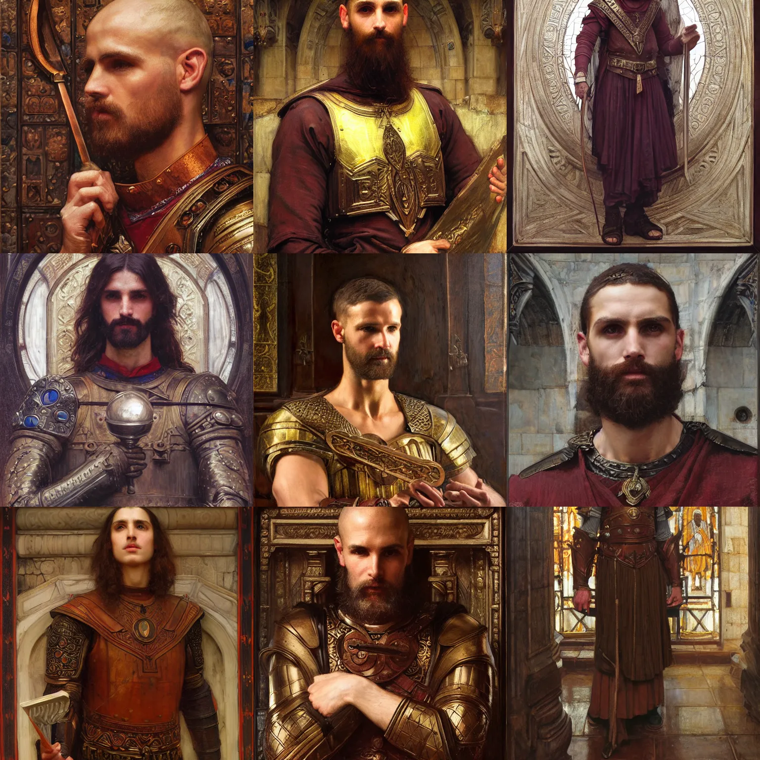 Prompt: fantasy cover art male cleric intricate portrait by john william waterhouse and Edwin Longsden Long and Theodore Ralli and Nasreddine Dinet, oil on canvas. Cinematic, hyper realism, dramatic lighting, high detail 8k