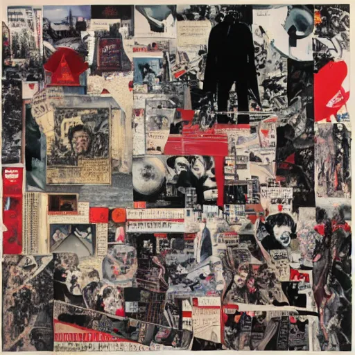 Image similar to a paper collage of armageddon, a god of death stands in the middle, kurt schwitters, richard hamilton, joe webb, chambliss giobbi, lynn skordal, derek gores, barbara kruger, jacques villegle.