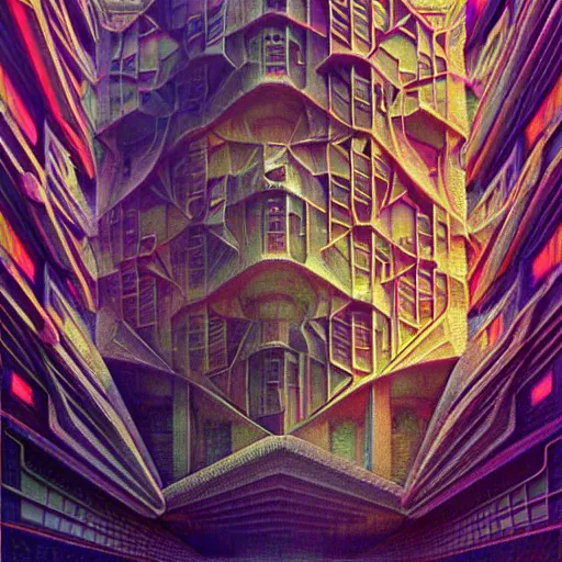 Image similar to extremely psychedelic beautiful brutalist architecture infected by night. intricate, elegant, highly detailed, extremely lifelike photorealistic digital painting, artstation. steichen, gaston bussiere, tom bagshaw, brutalist cyberpunk alphonse mucha. elegant minimalism. anatomically correct. sharp focus. brutalism. surreal lush cosmic hallucination