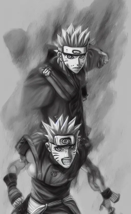 Prompt: highly detailed painting of pain from naruto shippuden, trending on artstation, high fantasy, loose pencil sketch, sketchy, concept art, cinematic, white space
