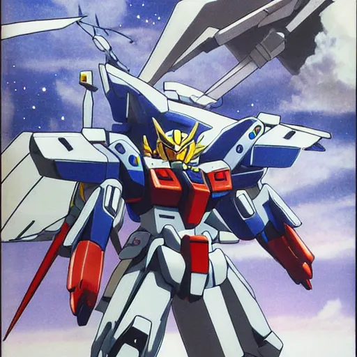 Prompt: gundam by mamoru nagano, fivestarstory style,