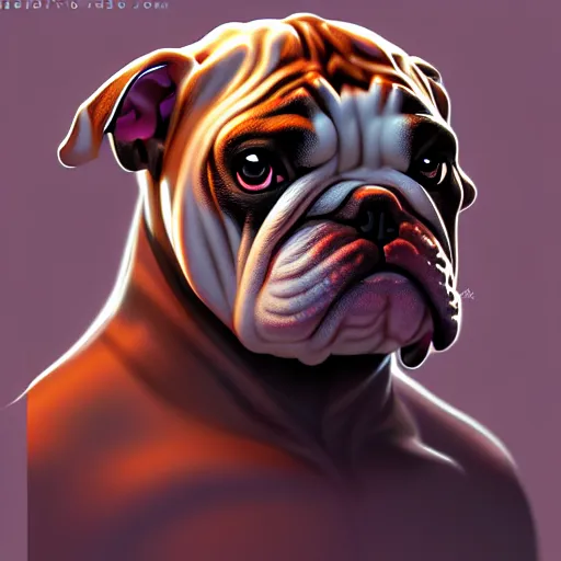 Image similar to cyborg bulldog comic stylr concept art, elegant, colorful, highly detailed, digital painting, artstation, concept art, illustration