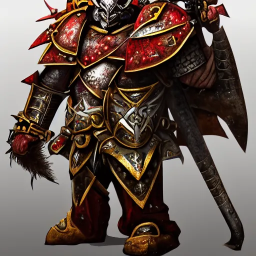 Prompt: a chaos warrior from warhammer, digital art, fantasy art, 8 k, deviantart, trending on artstation