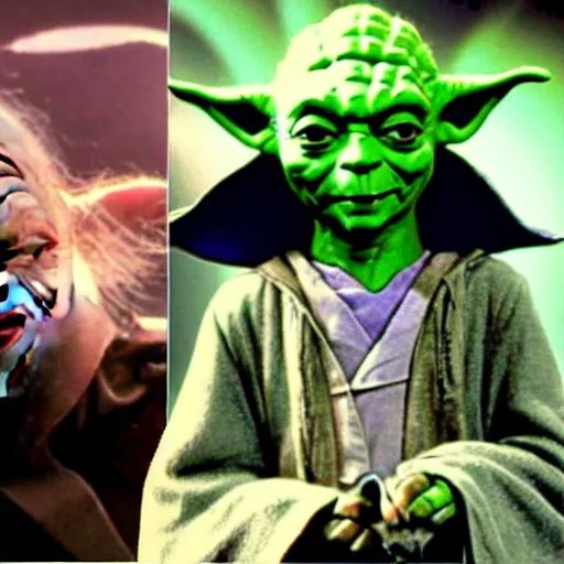 Image similar to Yoda as The Joker