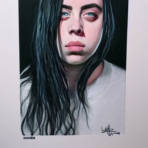 Prompt: billie eilish portrait