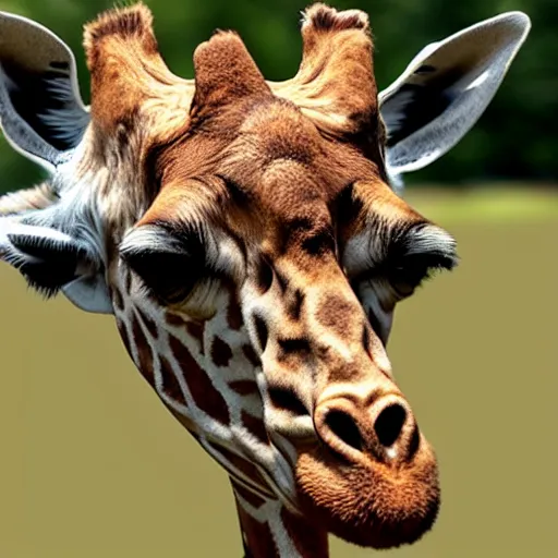 Image similar to photo of a giraffe wearing a tie