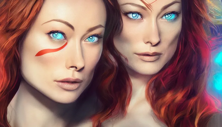 Image similar to Olivia Wilde is Mera, hyperdetailed, artstation, cgsociety, 8k