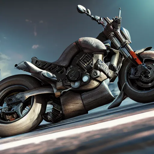 Image similar to 🐇🏍, octane render, unreal engine 5, digital art, cinema 4 d cinematica.