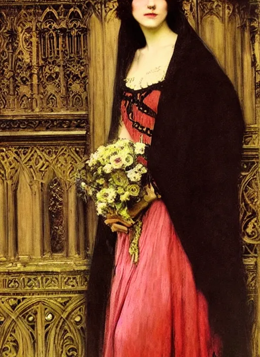 Prompt: ( ( gothic # ) ) princess portrait *. *. by edwin austin abbey * *, highly detailded