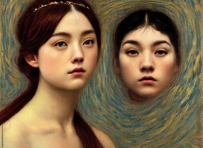 Prompt: people in movie theatre portrait face, in the style of jeremy enecio, intricate, miles johnston, monet, cynical realism, john william godward, painterly, yoshitaka amano, miles johnston, louise zhang, pekka halonen, finnish naturalism, realism