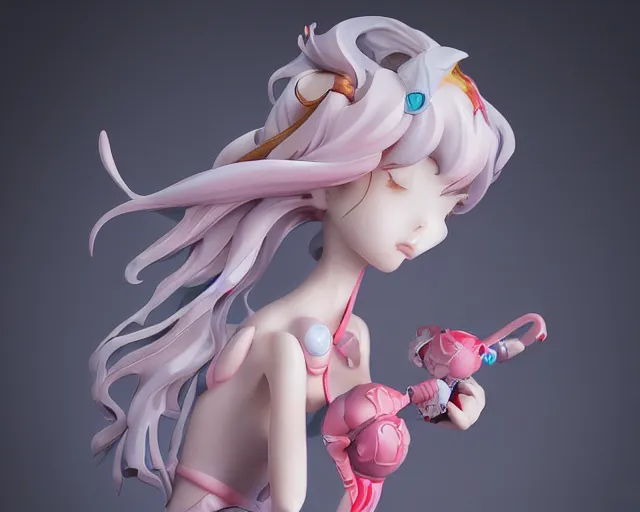 Image similar to James Jean isolated beach magical girl vinyl figure, figure photography, smooth sharp focus, tropical undertones, anime stylized, high detail, ethereal lighting - H 640