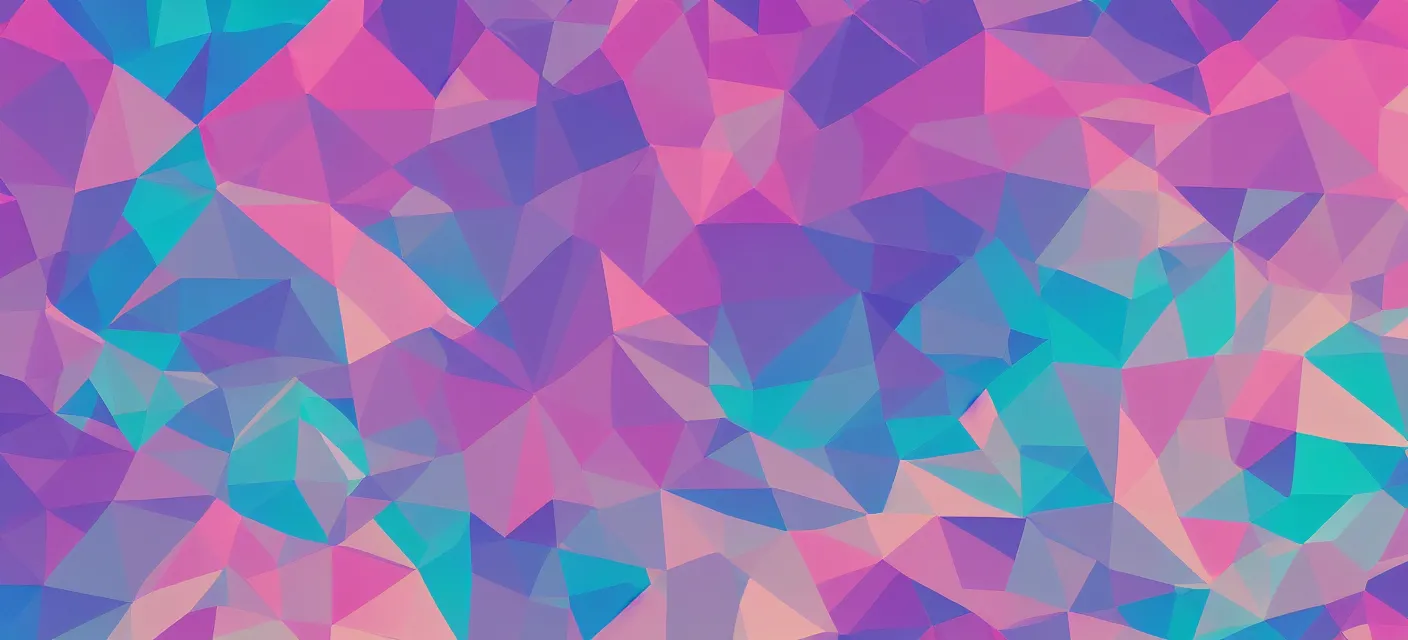 Prompt: large low poly vaporwave pastel colors desktop wallpaper