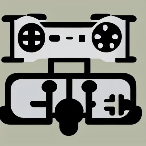 Image similar to logo for a gaming company, gamepad, clean, white background, icon