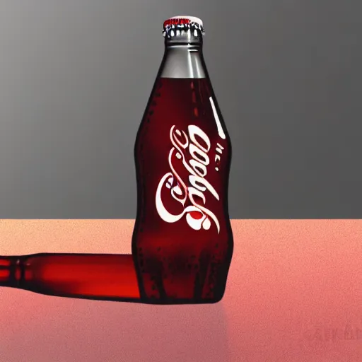 Prompt: clear bottle of coke cola, filled with dogs, trending on artstation, hiroaki tsutsumi style