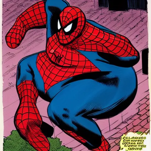 Image similar to obese spiderman