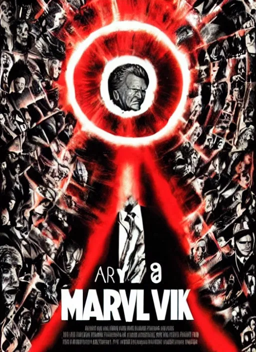 Prompt: a movie poster for marvel with david lynch, a poster by john carpenter, pinterest contest winner, happening, movie poster, horror film, poster art