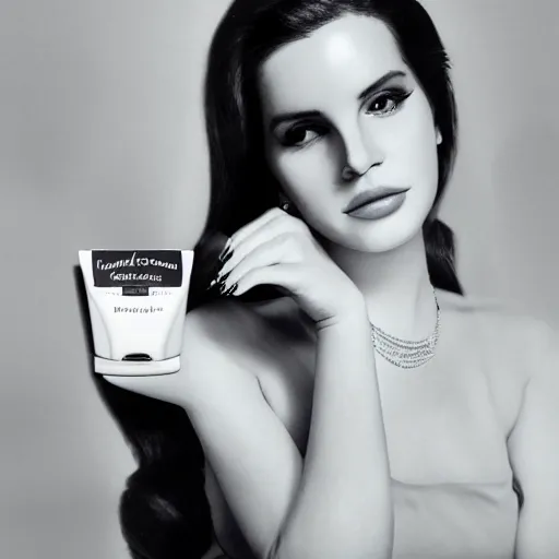 Image similar to Lana del rey in a hand cream commercial, photorealistic, detailed, studio