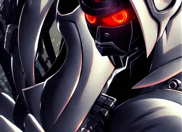 Image similar to a anime portrait of a cyborg ninja, finely detailed features, closeup at the face, sharp focus, perfect art, city background, cinematic lighting, intricate, anime, illustration, artstation, trending on pixiv fanbox, painted by greg rutkowski, studio ghibli, yoji shinkawa, hayao miyazaki, 4 k,