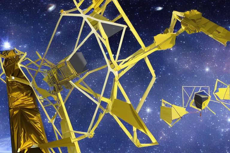 Prompt: astral deepspace james webb composite telescope photograph of deepspace