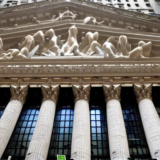 Prompt: the new york stock exchange, beginning to liquidate, concept art