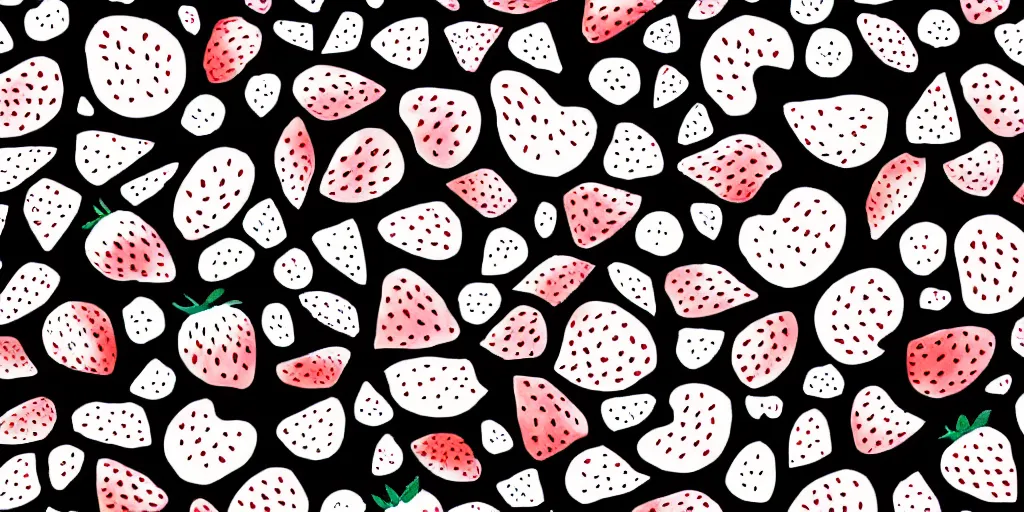 Image similar to strawberry black and white illustration