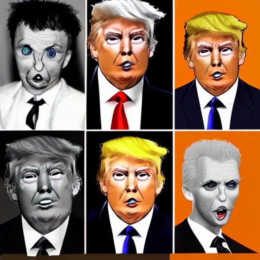 Image similar to donald trump by tim burton