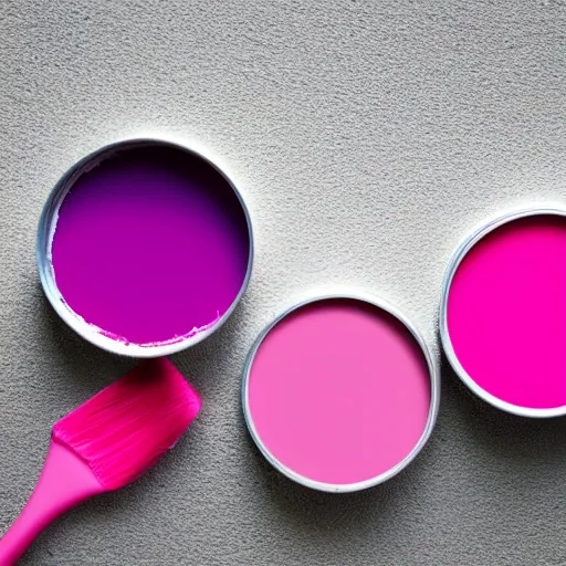 Image similar to can of paint, minimal, modern, solid colors, pink
