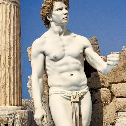 Image similar to Neil breen as a Greek statue