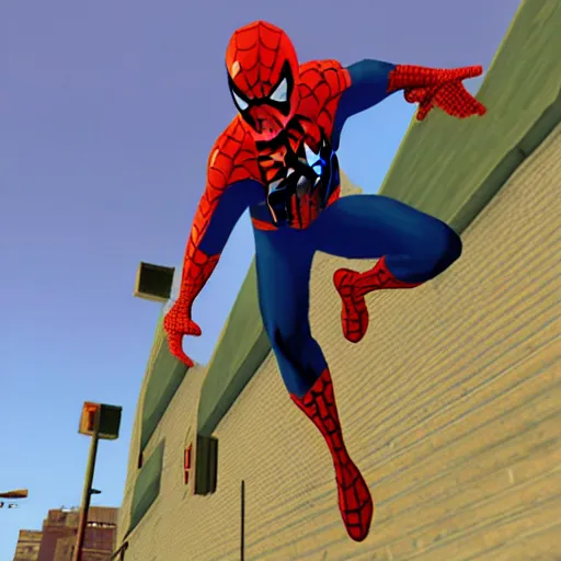 Image similar to spider man in gta san andreas