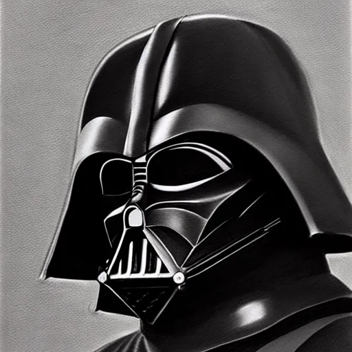 Prompt: A portrait drawing of Darth Vader. Art by Hiyao Miyazaki. Extremely detailed. Beautiful. 4K. Award winning.
